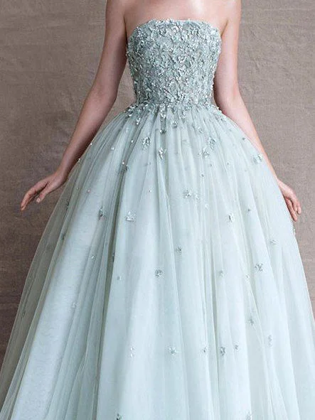 Inventory Reduction Beautiful Prom Dresses Strapless Floor-length Prom Dress/Evening Dress JKL089
