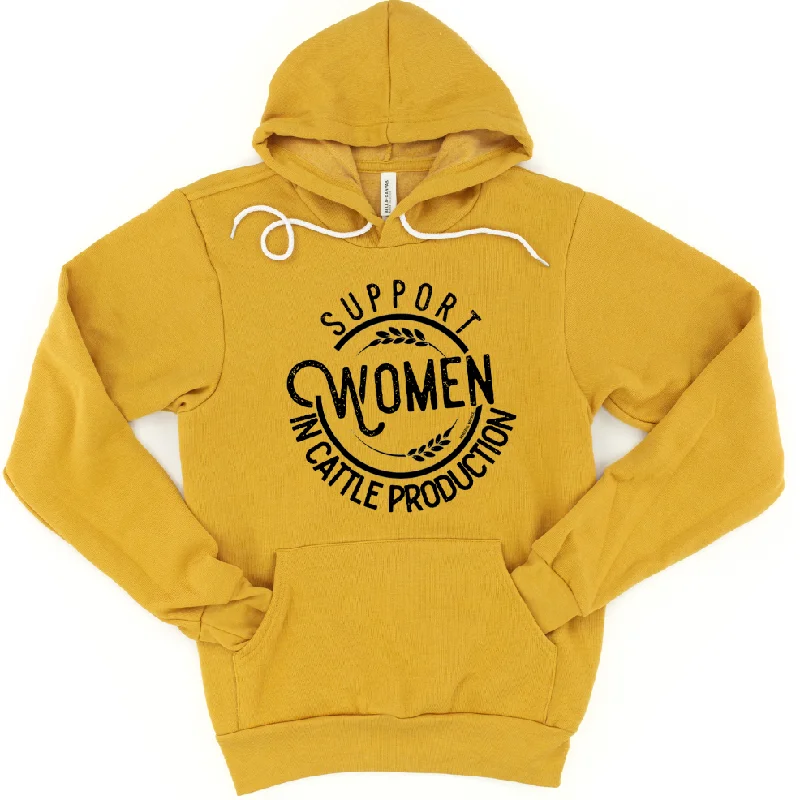 Clearance Items fleece hoodie for winterSupport Women in Cattle Production Hoodie (S-3XL) Unisex - Multiple Colors!