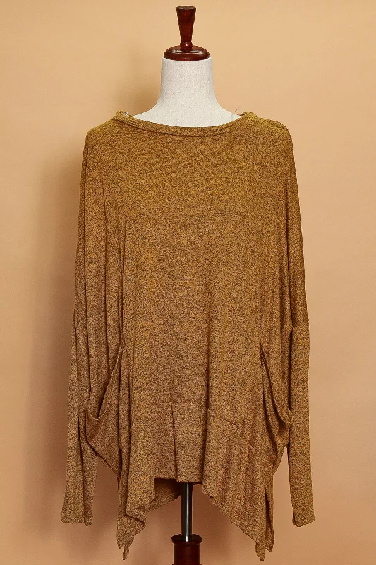 long coatPlus Mustard Pocketed Sweater