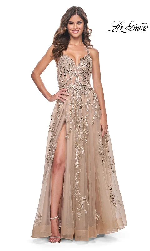 Price Fest elegant maxi dressLa Femme 32052 Formal Prom Dress