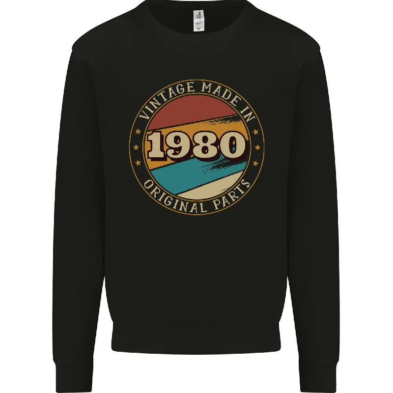 Big Discounts lightweight fitness hoodie44th Birthday  Vintage Made In 1980 Mens Sweatshirt Jumper