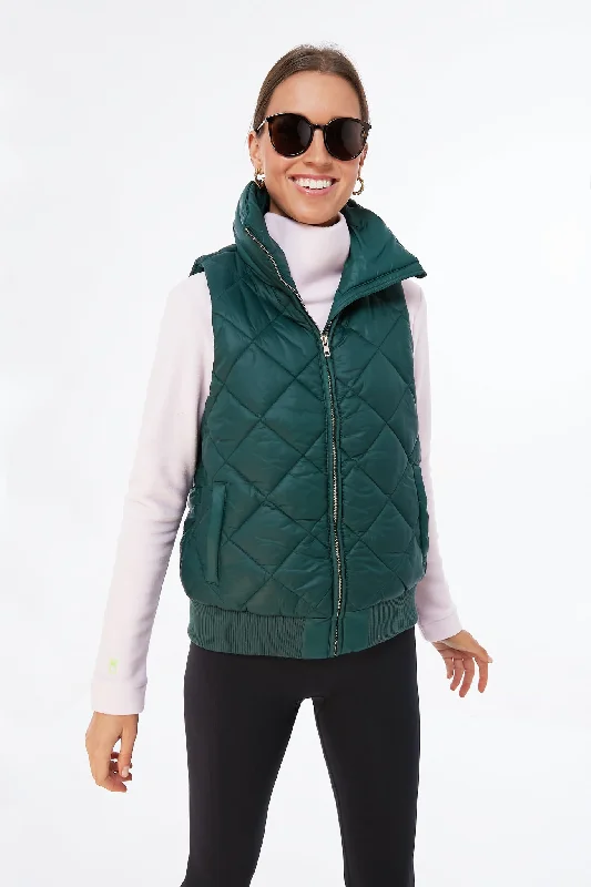 fashionable outerwearGreen Jackson Quilted Vest