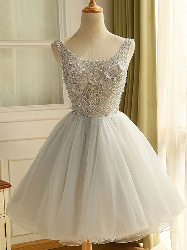 Act Now Cute Homecoming Dress Straps Scoop A-line Lace Beading Cute Short Prom Dress Party Dress JK554