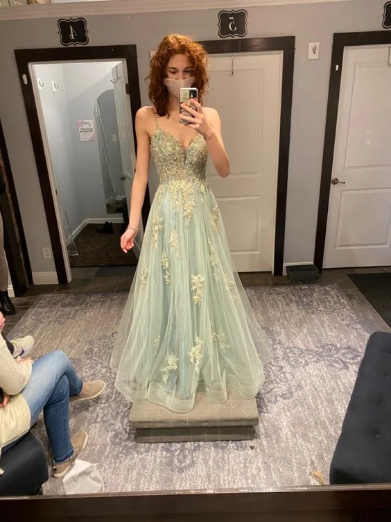 Crazy Deals textured dressA-line V Neck Tulle Lace Prom Dress Senior Prom Gown Y311 Crazy Deals textured dressA-line V Neck Tulle Lace Prom Dress Senior Prom Gown Y311