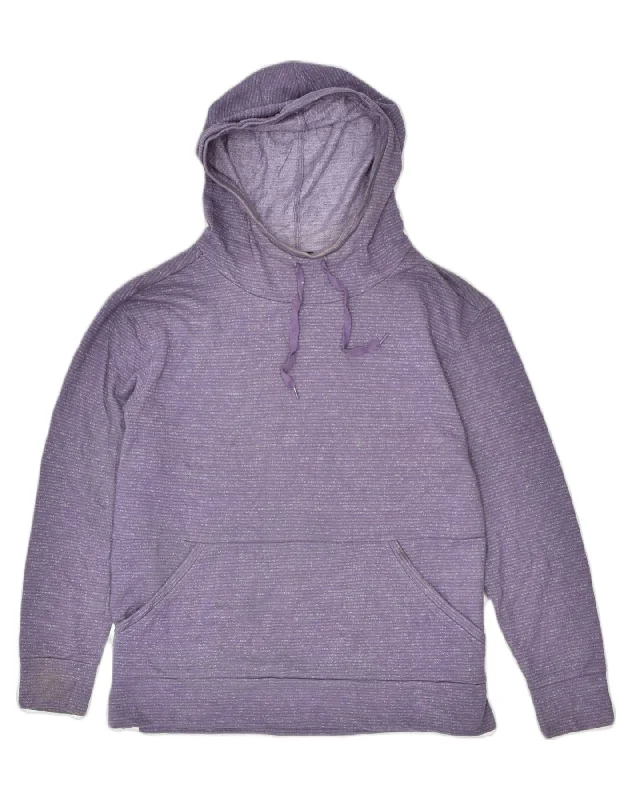 warm hooded jacketCHAMPION Womens Loose Fit Hoodie Jumper UK 14 Large Purple Striped Sports