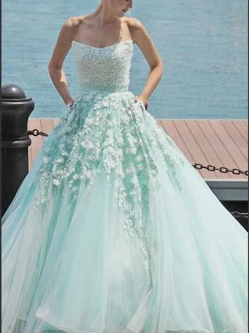 Bonus Savings Luxury Prom Dresses Sweetheart Sweep/Brush Train Sage Prom Dress/Evening Dress JKL253