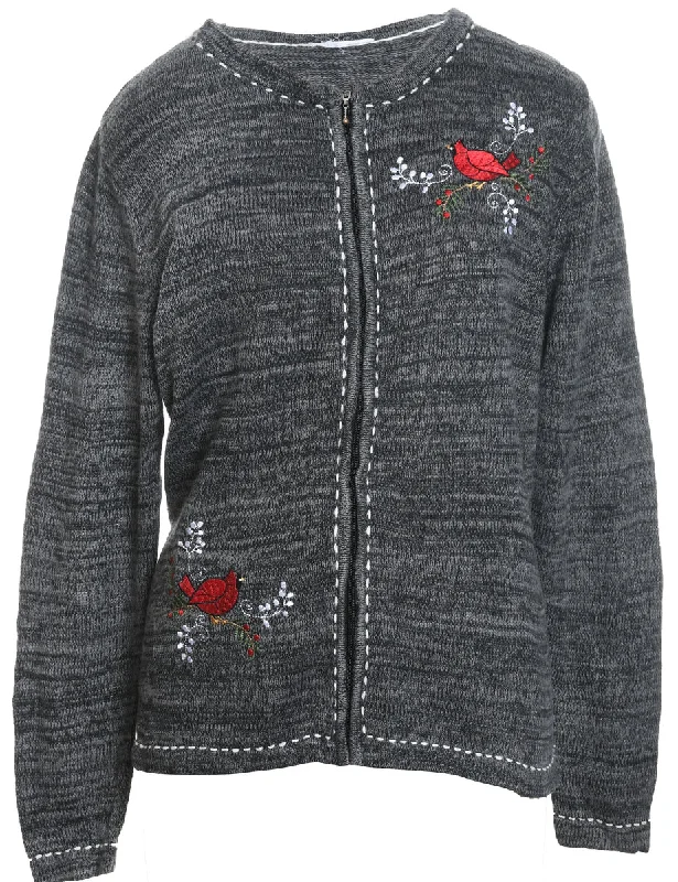 Best Bargains zip-up jacketFestive Print Christmas Cardigan - M