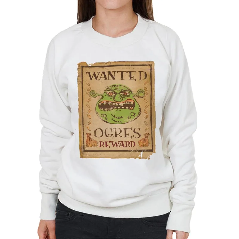 Exclusive Offers trendy gym wear hoodieShrek Wanted Ogres Reward Women's Sweatshirt