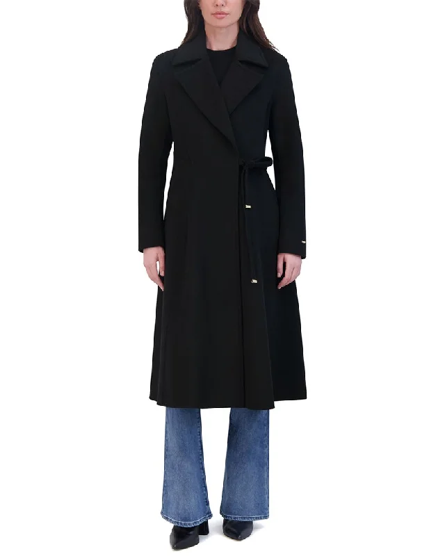 classic bomber jacketTahari Wool-Blend Wrap Coat