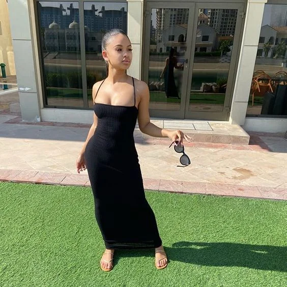 Savings Alert minimalistic dressSummer New Women's Shoulder Strap Fashion Slim Solid Color Sexy Black Prom Dress Y321 Savings Alert minimalistic dressSummer New Women's Shoulder Strap Fashion Slim Solid Color Sexy Black Prom Dress Y321