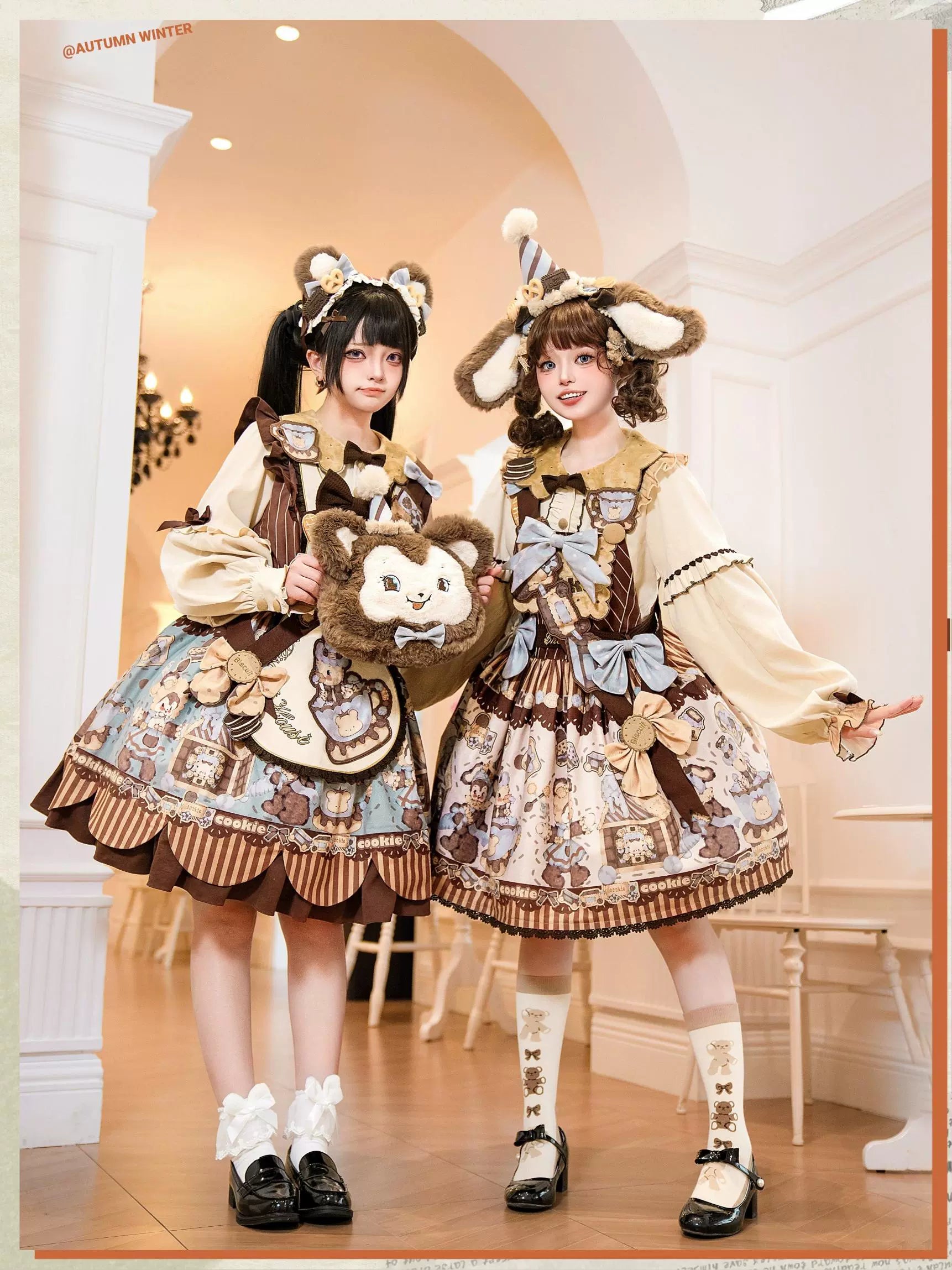 Daily Deals chic shift dressStar Fantasy~Bear Biscuit~Sweet Lolita Dress Winter Lolita OP and Salopette Daily Deals chic shift dressStar Fantasy~Bear Biscuit~Sweet Lolita Dress Winter Lolita OP and Salopette