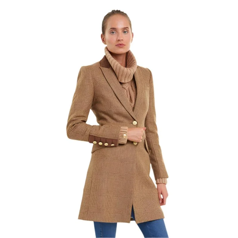 Don't Wait versatile coatHolland Cooper Kempton Ladies Tweed Coat - Tawny
