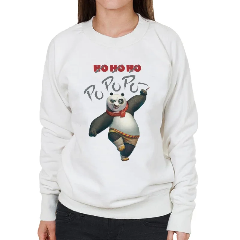 New Arrival luxe gym hoodieKung Fu Panda Christmas Ho Ho Ho Po Po Po Women's Sweatshirt