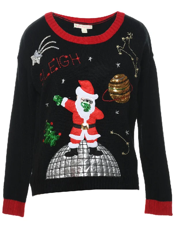 insulated winter jacketSanta Claus Christmas Jumper - L