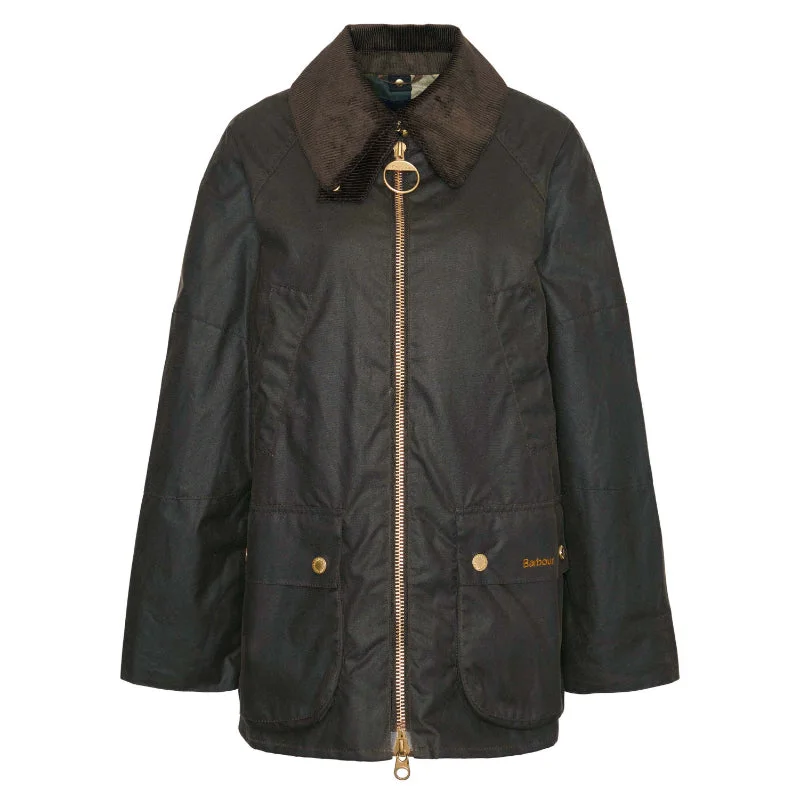 Exclusive Offers zip-up jacketBarbour Allerston Wax Ladies Jacket - Olive/Ancient