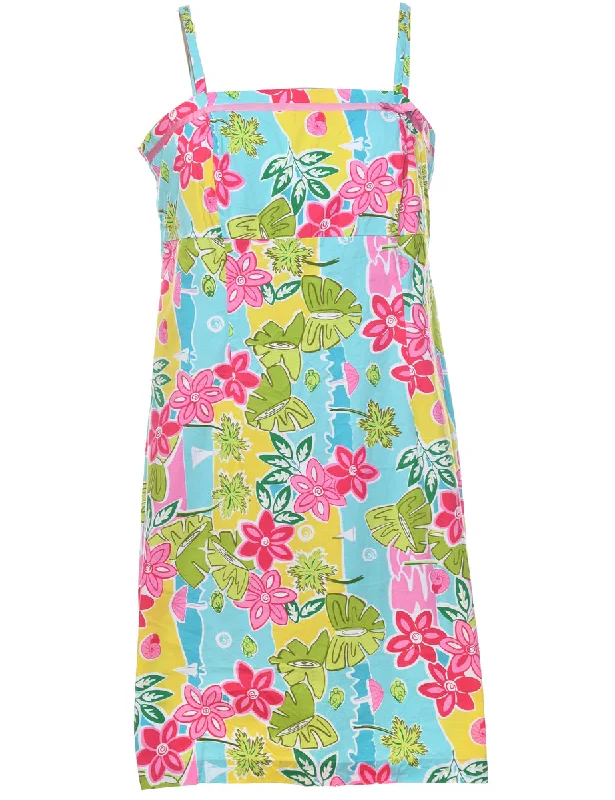 windproof jacketFloral Print Dress - XL