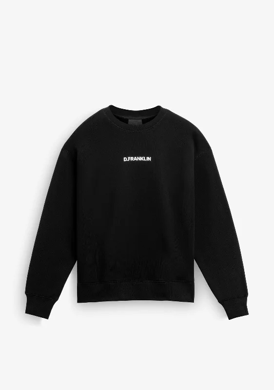 breathable workout hoodieCrewneck Binary Oversize Sweatshirt Black