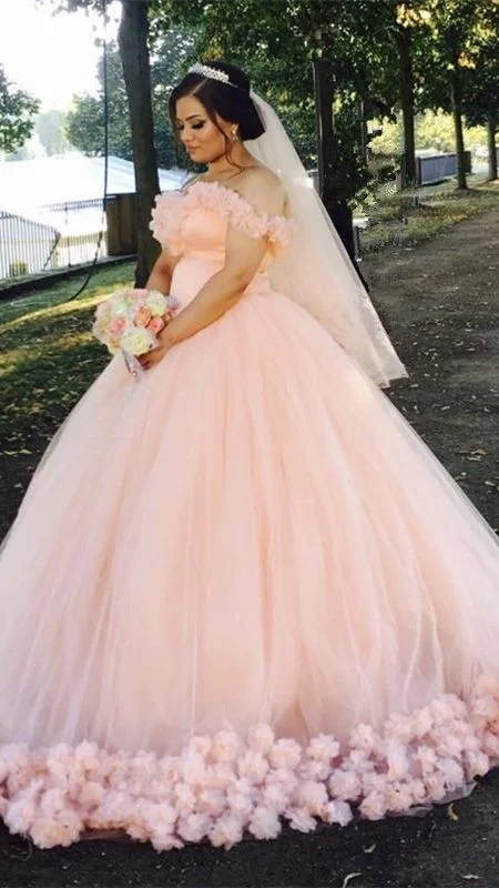 Best Deals formal dressOff The Shoulder Hand Made Flowers Wedding Dress Tulle Wedding Dress Y474 Best Deals formal dressOff The Shoulder Hand Made Flowers Wedding Dress Tulle Wedding Dress Y474