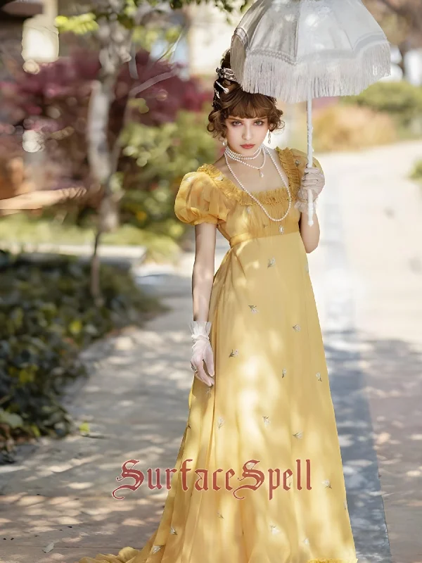 Best Deals trendy mini dressSurface Spell~Spring Rendezvous~Vintage Lolita OP Dress Embroidered Empire Waist Dress