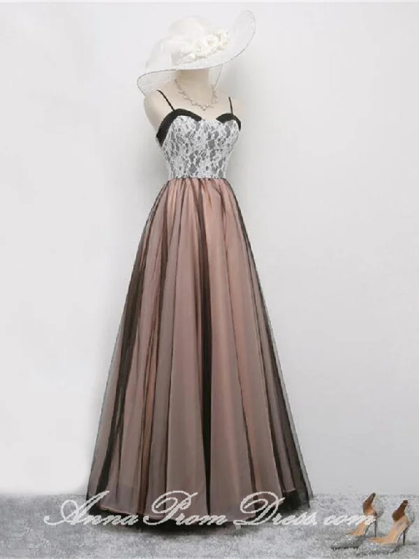 New Markdowns Vintage Prom Dresses A Line Floor-length Sexy Simple Lace Long Prom Dress JKL583