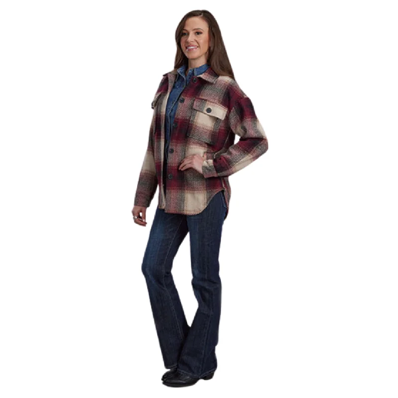 Extra Discounts windbreaker jacketWomen's Burgundy Plaid Flannel Shirt Jacket 03-098-0119-1805 Extra Discounts windbreaker jacketWomen's Burgundy Plaid Flannel Shirt Jacket 03-098-0119-1805