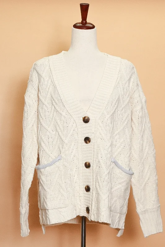 lightweight winter coatCream Thick Knit Sweater Cardigan