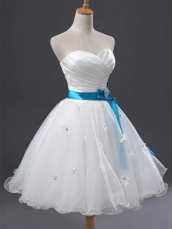 Sale Event Homecoming Dress White Tulle Sweetheart Short Prom Dress Party Dress JK263