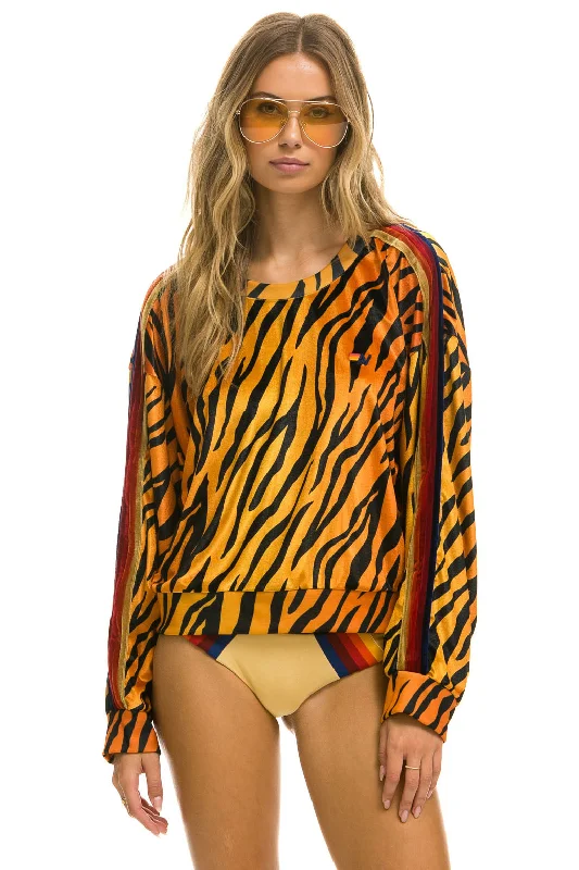 minimaCLASSIC VELVET RELAXED SWEATSHIRT - TIGER