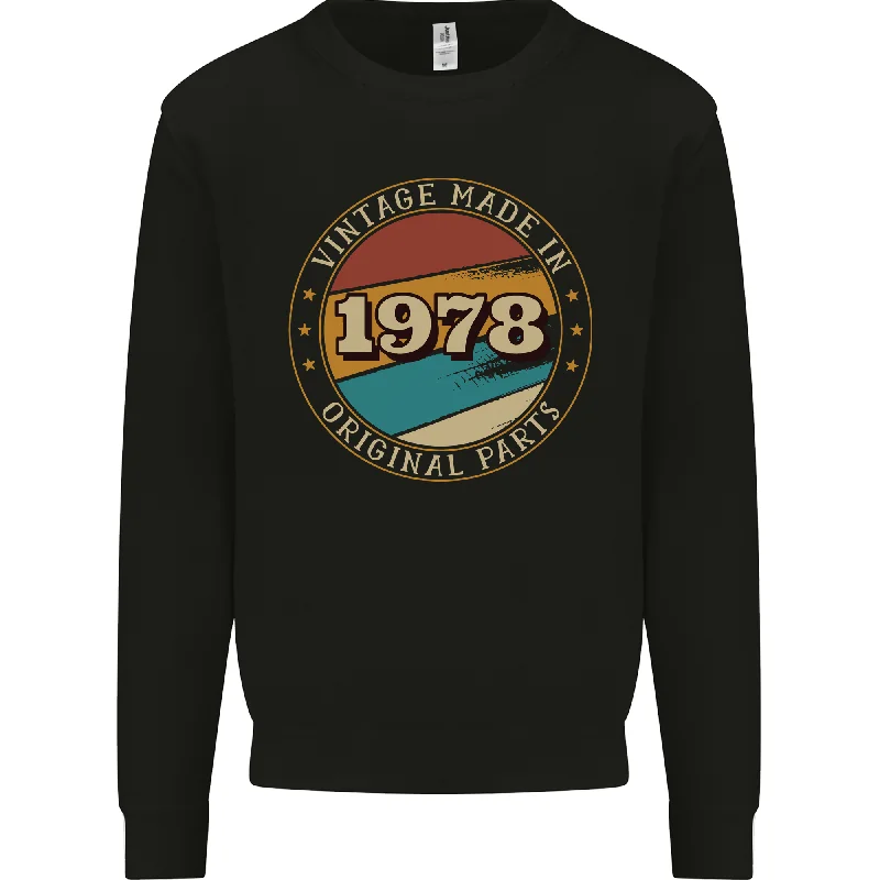 Must-Have Deals fashion sportswear hoodie46th Birthday  Vintage Made In 1978 Mens Sweatshirt Jumper