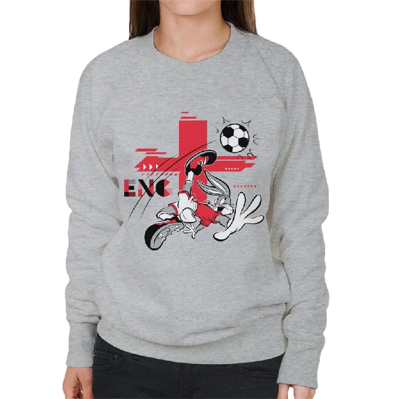 One-DAY Sale cozy gym sweatshirtLooney Tunes Football Bugs Bunny For England Women's Sweatshirt