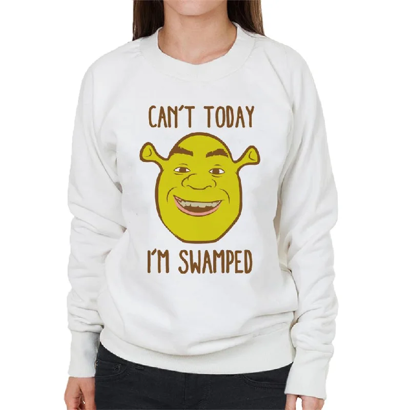 Act Fast retro sports hoodieShrek Cant Today Im Swamped Women's Sweatshirt