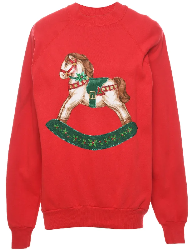 Members Only outdoor coatAnimal Design Christmas Sweatshirt - XL