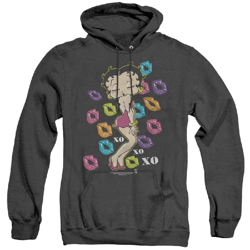 retro hoodieBetty Boop Tripple Xo - Heather Pullover Hoodie