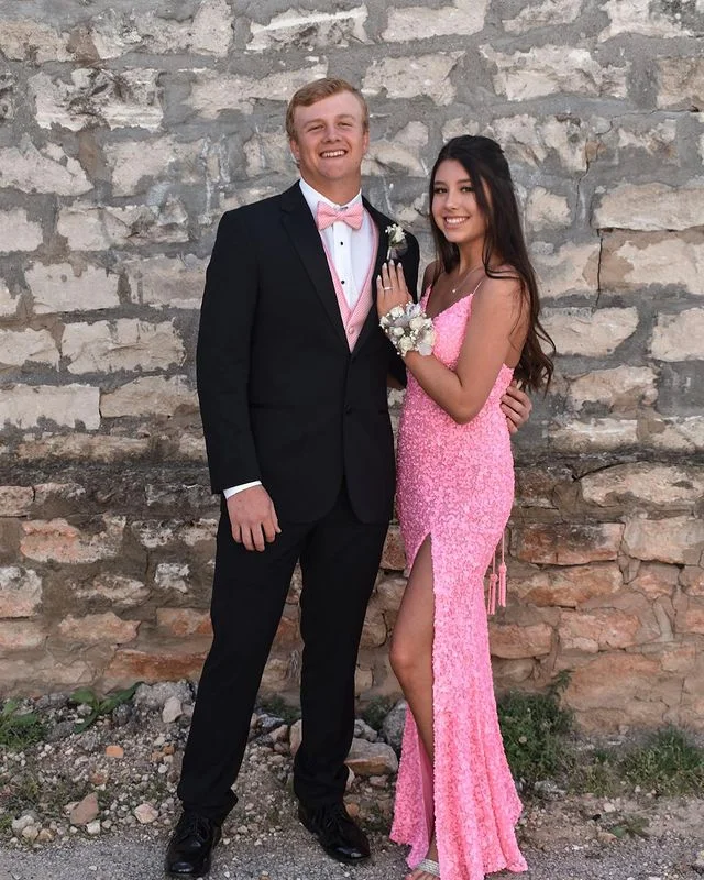 New Markdowns classic fit-and-flare dressMermaid Pink Sequin Long Prom Dresses with Side Slit Y502 New Markdowns classic fit-and-flare dressMermaid Pink Sequin Long Prom Dresses with Side Slit Y502