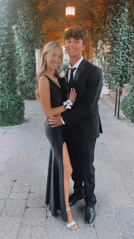 The Best Prices one-shoulder dressBlack Mermaid Prom Dress Backless Formal Gown Elegant Prom Dress Y138