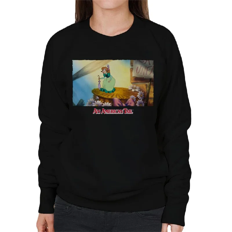 Act Fast sleek gym hoodieAn American Tail Bridget Holding Pink Umbrella Women's Sweatshirt