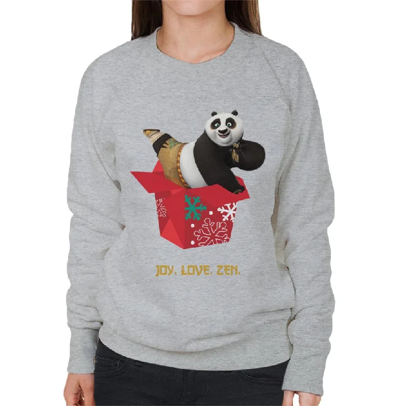 Holiday Sale casual workout hoodieKung Fu Panda Christmas Po Festive Box Women's Sweatshirt