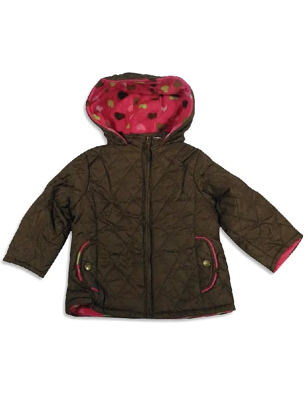 Price Drop Alert premium puffer coatPink Platinum Little Girls' Hooded Jacket