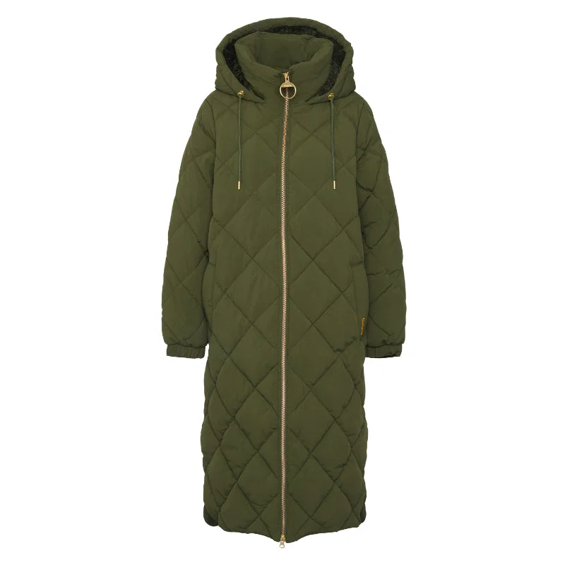 Midnight Sale winter coatBarbour Kirkton Ladies Puffer Jacket - Olive/Ancient