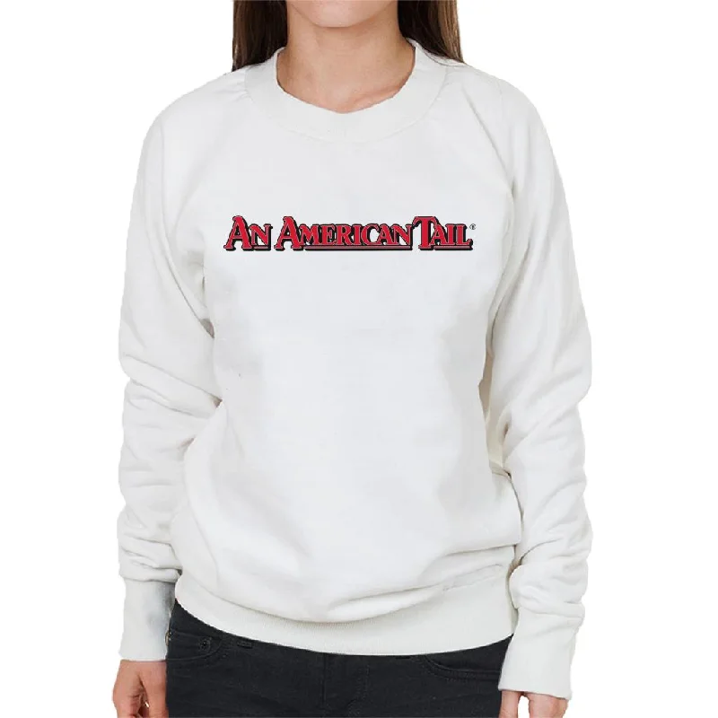 Savings Event trendy sports sweatshirtAn American Tail Classic Red Text Logo Women's Sweatshirt