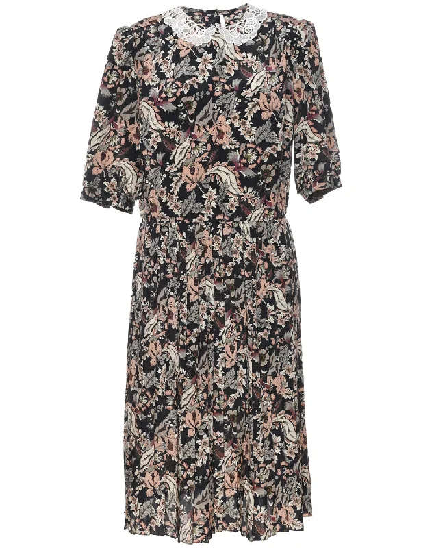 stylish coatFloral Print Dress - XL