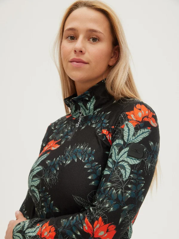 Exclusive Access stylish hoodieLADIES CLIME PRINTED FLEECE HALF ZIP