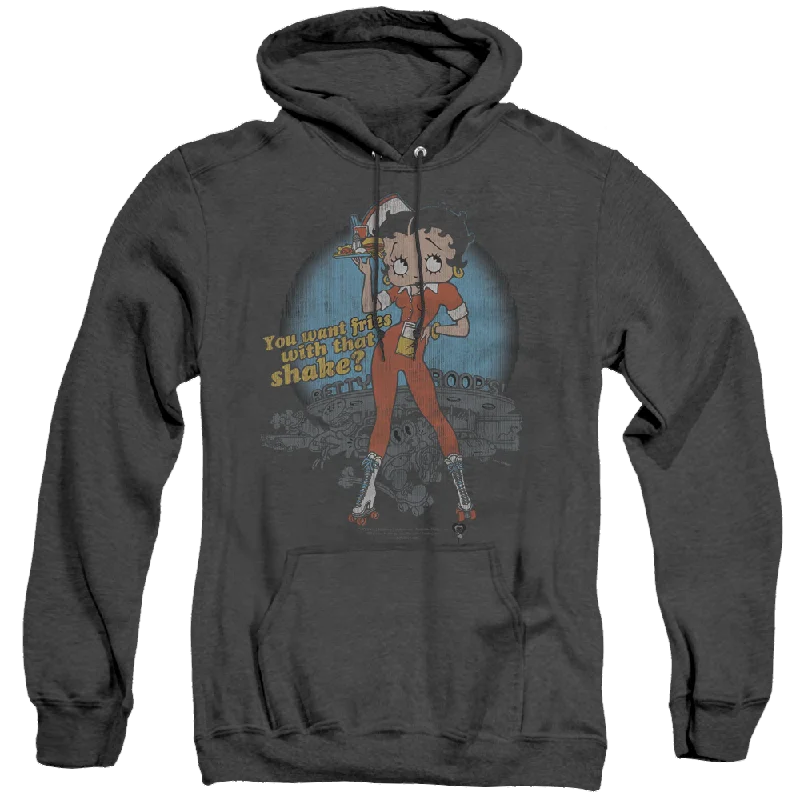 bold hoodie with logoBetty Boop Fries With That - Heather Pullover Hoodie