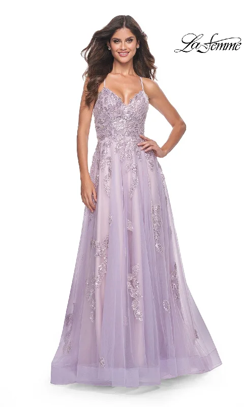 Deal Dash luxury dressLa Femme 32090 Formal Prom Dress