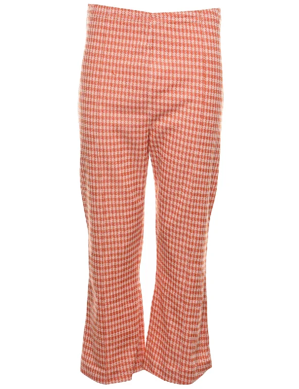 Deal Mania casual sports coatHoundstooth Design White & Orange 1970s Trousers - W27 L26 Deal Mania casual sports coatHoundstooth Design White & Orange 1970s Trousers - W27 L26