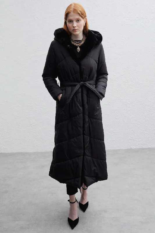 contemporary coatLars Belted Coat