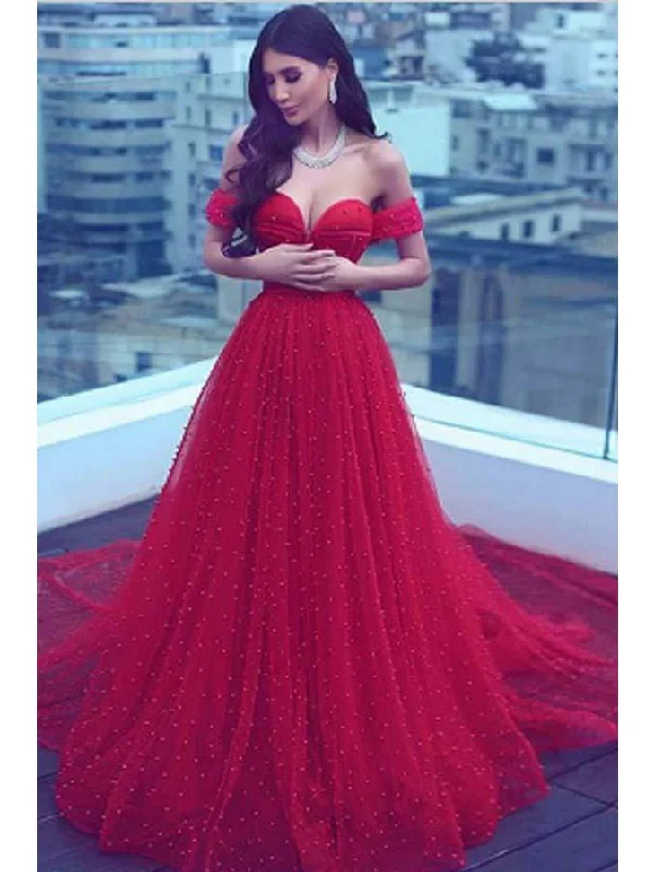 Discount Extravaganza Luxury Prom Dresses Sweetheart Beading Sparkly Red Prom Dress Long Evening Dress JKL833