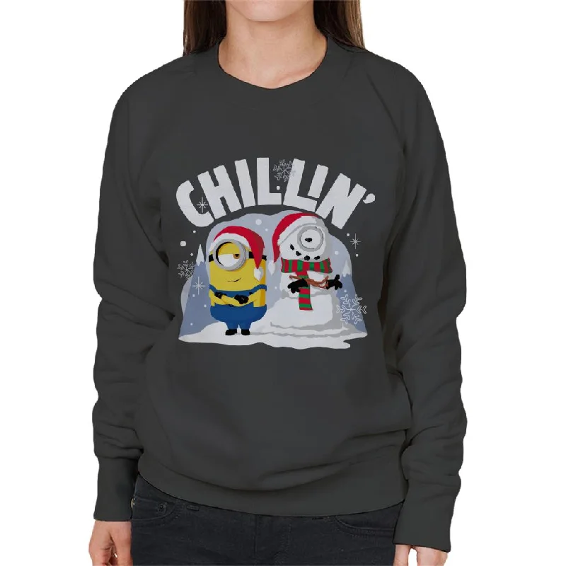 Online Only zip-up gym hoodieMinions Christmas Snowman Chillin Women's Sweatshirt