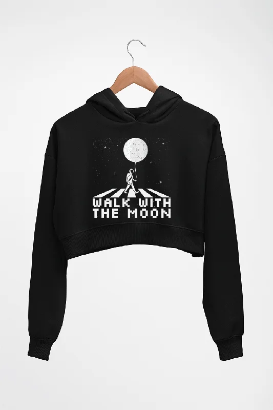 comfy hoodieMoon Space Crop HOODIE FOR WOMEN