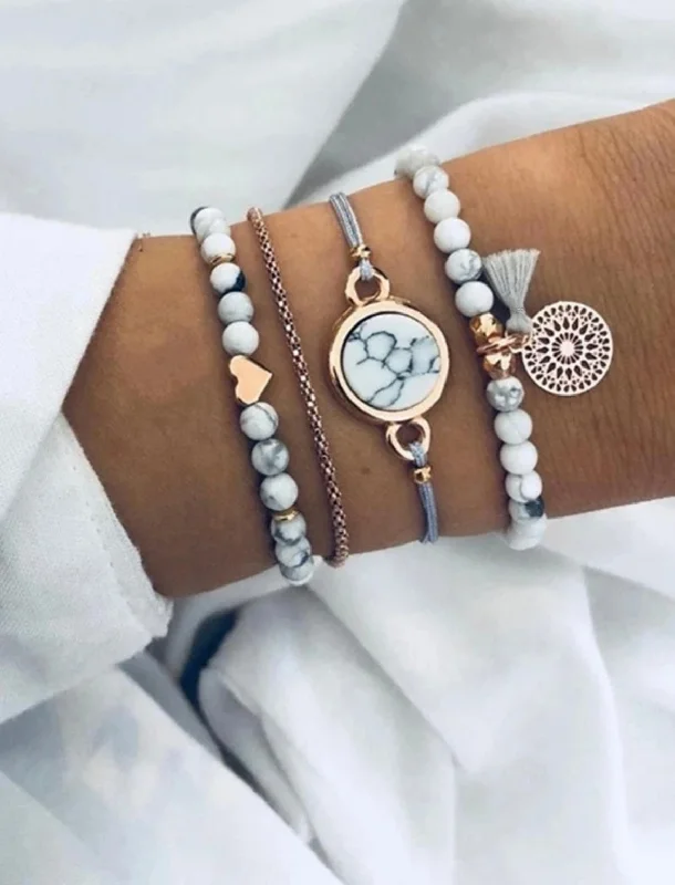 Limited Time Discount spaghetti strap dressBoho Marble Bracelet